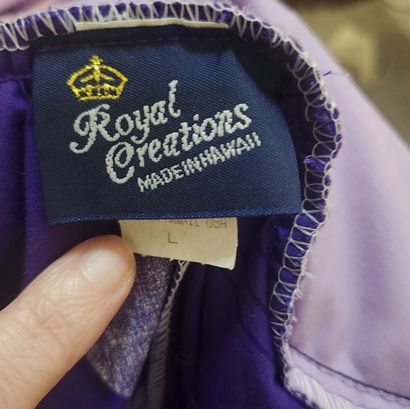 Vintage Royal Creations Purple Hawaiian Dress Size Large New Condition - Picture 8 of 9